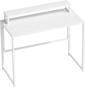 HOMCOM Mesa dobrável para computador com suporte para monitor para escritório 100 x 48 x 87,5 cm | Aosom Portugal