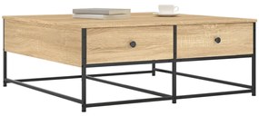Mesa de centro 100x99x40 cm derivados madeira carvalho sonoma