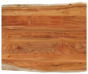 vidaXL Tampo de mesa retangular borda viva 90x80x3,8 cm acácia maciça