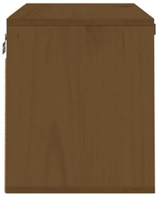 Armário de parede 60x30x35 cm pinho maciço castanho mel
