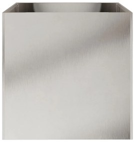 Vaso/floreira 49x47x46 cm aço inoxidável prateado