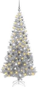 vidaXL Árvores de Natal Artificial Prateado 180 cm PET