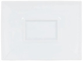 Plat bord Gourmet Porcelana Branco (29,5 x 22 x 3 cm)