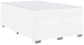 vidaXL Estrutura da Cama com colchão Branco 120 x 190 cm tecido