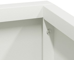 Vaso de Plástico Branco Plástico Médio Inserções Decorativas