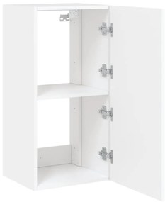 Móvel de parede para TV com luzes LED 40,5x35x80 cm branco