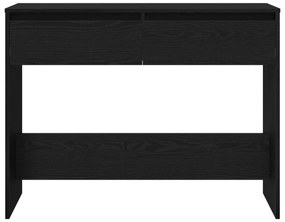 Mesa Console de Carvalho Preto vidaXL - 100x35x76.5 cm - Madeira de en