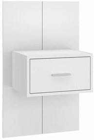Mesas de cabeceira montagem na parede 2 pcs branco