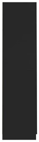Roupeiro 90x52x200 cm derivados de madeira preto