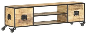 Móvel de TV 130x30x39 cm madeira de mangueira maciça