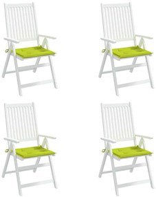 Almofadões cadeiras jardim 4pcs tecido oxford verde brilhante