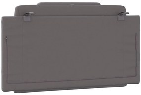Almofadão de cabeceira 100 cm couro artificial cinzento