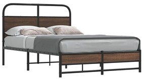 Estrutura cama s/ colchão derivados madeira carvalho castanho