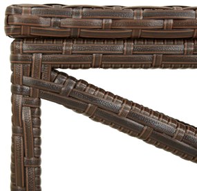 Banco de jardim 120 cm vime PE castanho