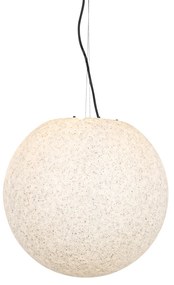 Candeeiro Pendente Moderno Exterior Cinzento 45 cm IP65 - Nura Moderno