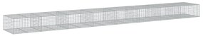 Cesto gabião com cobertura 800x100x50 cm ferro galvanizado