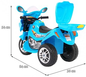 Mota elétrica para crianças 6V, Motorek BJX-088 1,5 a 4 anos Azul