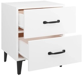 Mesas de cabeceira 2 pcs 40x35x47,5 cm cor branco