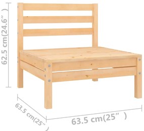 8 pcs conjunto lounge de jardim pinho maciço