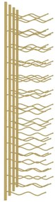 Garrafeira de parede para 24 garrafas 2 pcs ferro dourado