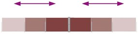 Toldo lateral retrátil para pátio 140x1200 cm castanho