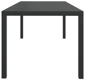 Mesa de jardim em alumínio e WPC 185x90x74 cm preto