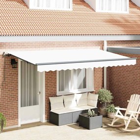 vidaXL Toldo Retrátil Branco 400 x 200 cm tecido