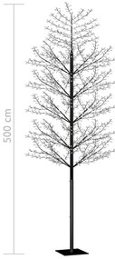 Árvore de Natal 2000 LED flor cerejeira luz branco frio 500 cm