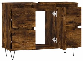 Armário casa de banho 80x33x60 cm deriv.madeira carvalho fumado