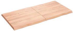 Tampo de mesa com bordas vivas carvalho tratado castanho-claro