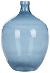 Vaso de vidro azul 39 cm ROTI Beliani