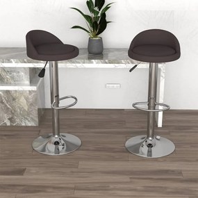 vidaXL Bancos de bar 2 pcs couro artificial castanho
