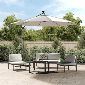 Tecido substituição p/ guarda-sol cantilever 350cm branco areia