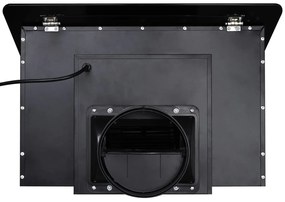 vidXL Exaustor com ecrã 600 mm vidro temperado preto