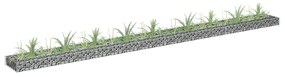 vidaXL Canteiro elevado/cesto gabião 360x30x10 cm aço galvanizado