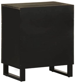 Mesa de cabeceira 50x33x60 cm madeira de mangueira maciça preto