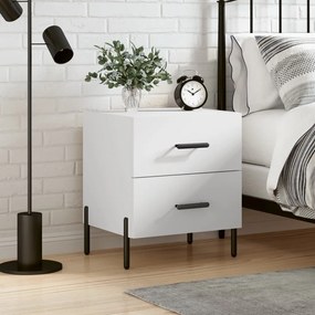 vidaXL Mesa de cabeceira 40x35x47,5 cm derivados de madeira branco
