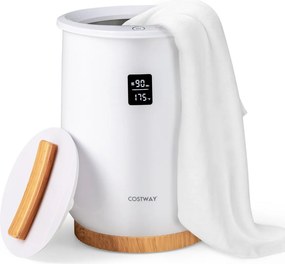 Aquecedor de toalhas 20L Cube Grande com visor LED, controle de 1 botão, temporizador e desligamento automático Aquecedor branco