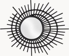 Espelho decorativo com moldura em vime Eye