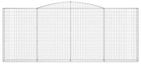 Cestos gabião arqueados 2pcs 400x30x160/180cm ferro galvanizado