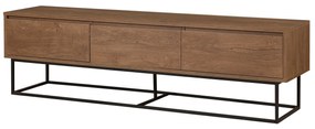 Conjunto de Mobiliário de Sala Laxus – Nogueira e Preto – 90x39x40 cm