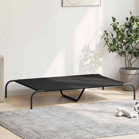 Cama para cães elevada 130x80x20cm tecido oxford e aço preto