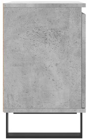 Mesas cabeceira 2pcs 40x30x50cm derivados madeira cinza-cimento