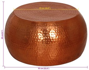 Mesa de centro Ø55x28 cm alumínio