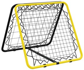 Rede ressalto de futebol dupla face ajustável aço amarelo/preto