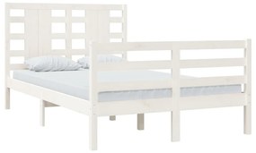 Estrutura de cama 120x200 cm pinho maciço branco