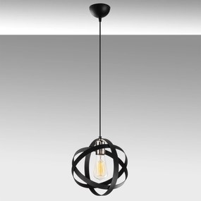 Candeeiro de Teto Gezegen – Preto Níquel – 25 cm de Diâmetro