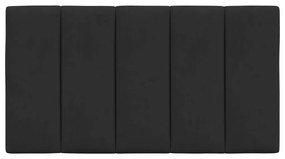 Almofadão de cabeceira 90 cm veludo preto