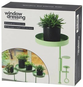 Esschert Design Tabuleiro para plantas redondo com braçadeira S verde