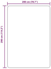 Tapete shaggy de pelo alto NAVARRA 200x290 cm poliéster bege